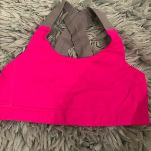 Lululemon HOT PINK Sports Bra Sz 8